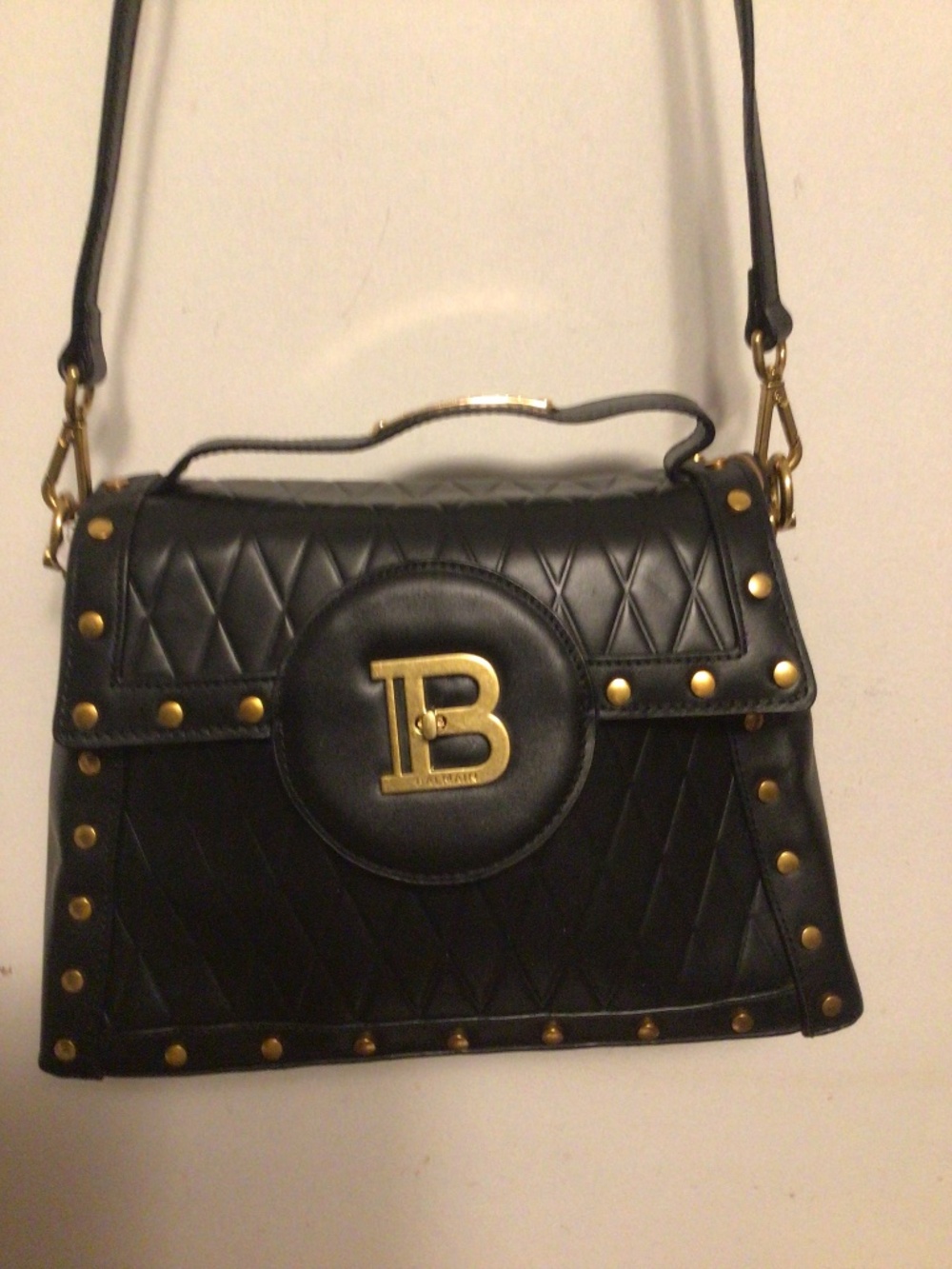 BALMAIN  Quilted Vintage leather handbag
